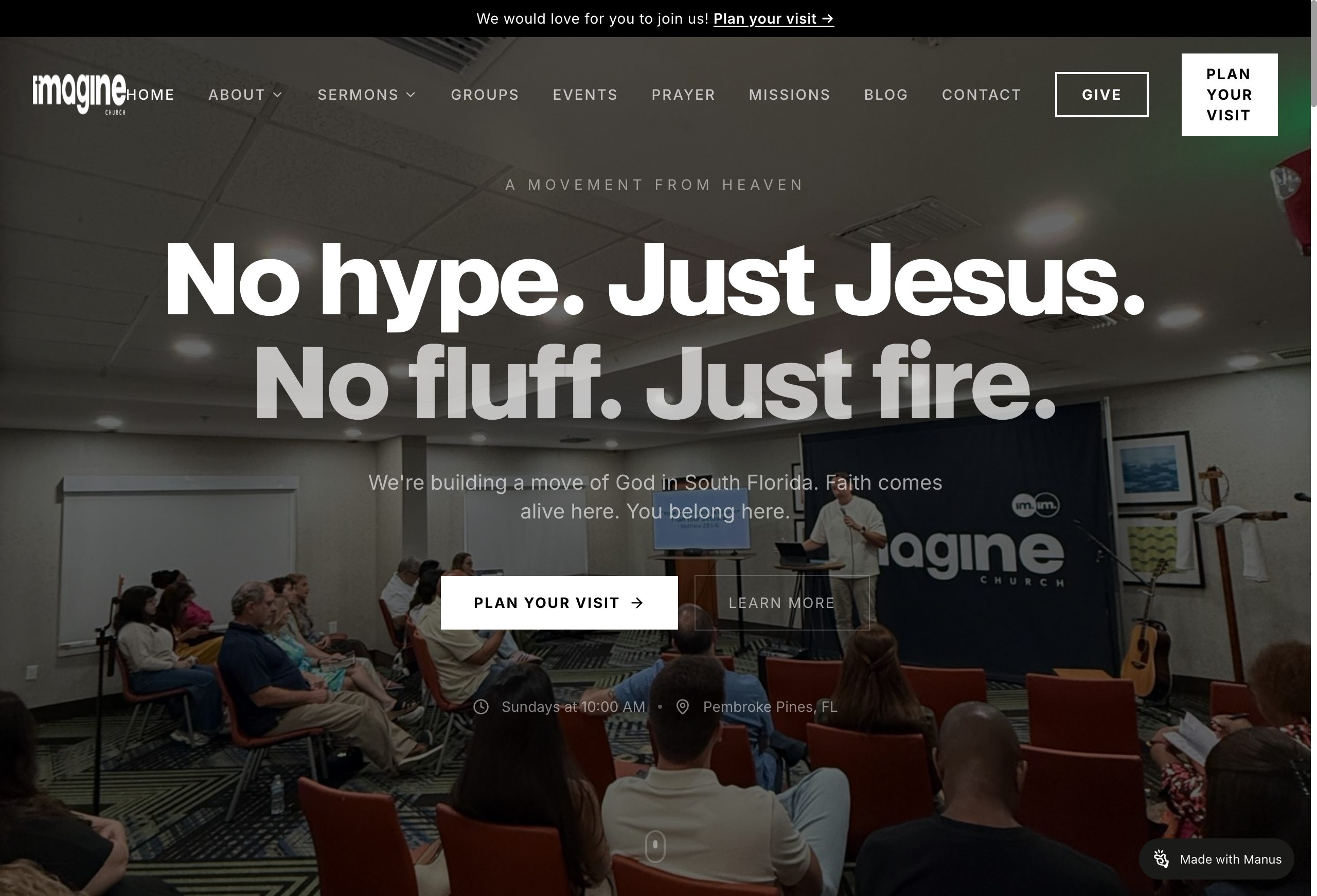 A live church website built by WelcomePew